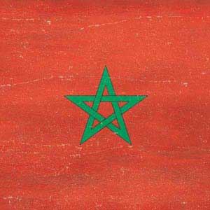 Morocco Flag Distressed Cochlear Nucleus 5 Sound Processor Skin